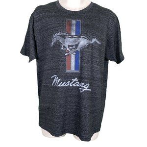Mens Ford Official Licensed Product Sz L Dark Heather Gray S/S Mustang T-Shirt